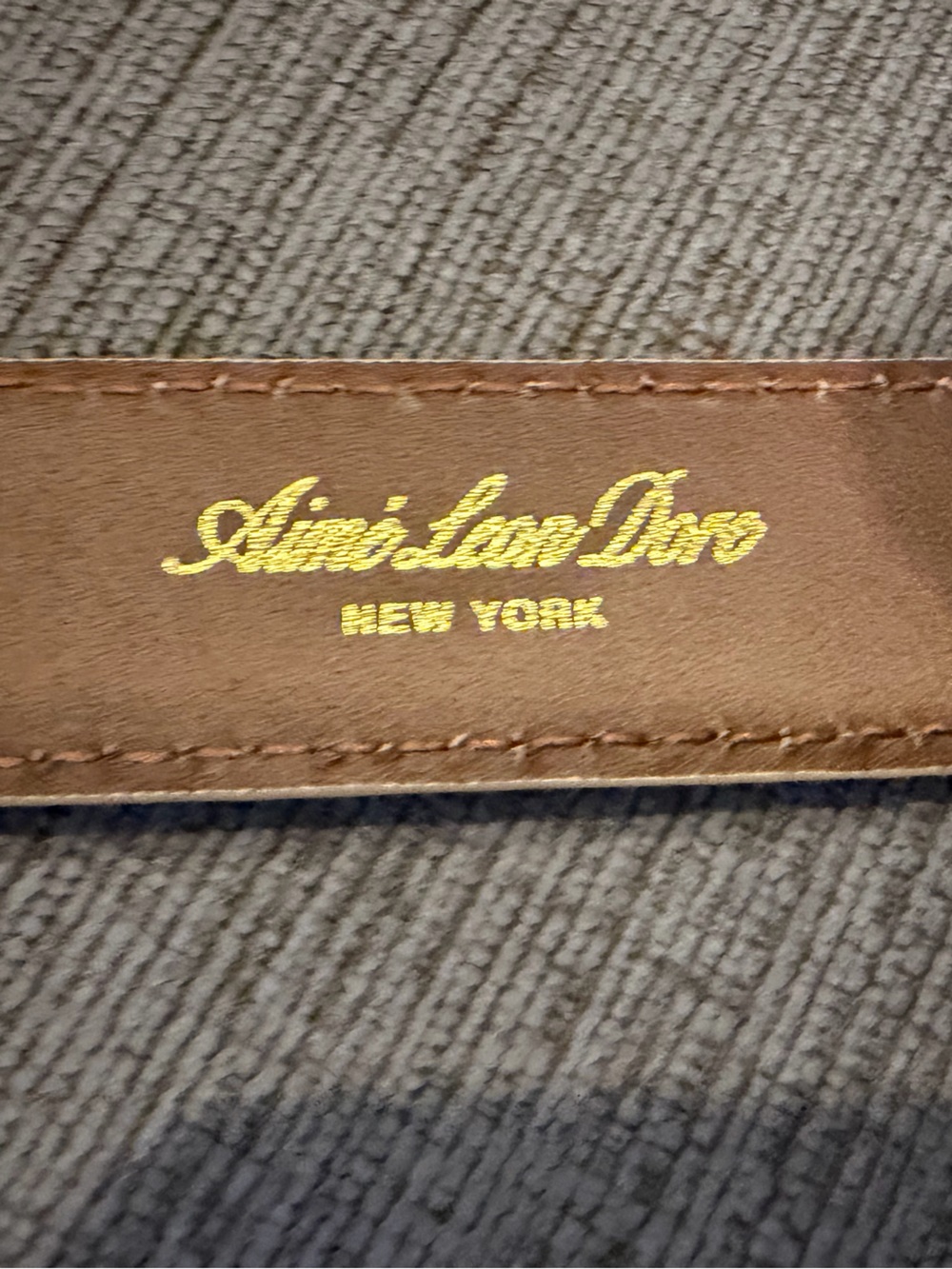 Aime Leon Dore Beige Croc-Embossed Belt with Gold Buckle - Picture 12 of 13